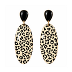 Boucles d'oreilles longues léopard