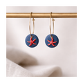 Boucles d'oreilles petites créoles étoile de mer