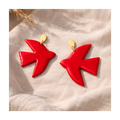 Boucles d'oreilles grands oiseaux rouges