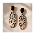Boucles d'oreilles longues léopard