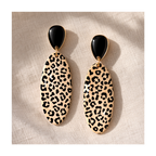 Boucles d'oreilles longues léopard