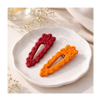 Barrettes rouge ou orange