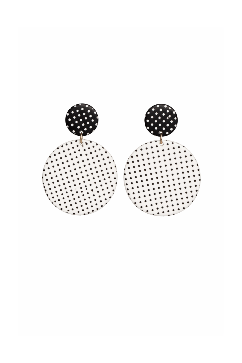 Boucles d'oreilles rondes à petits pois