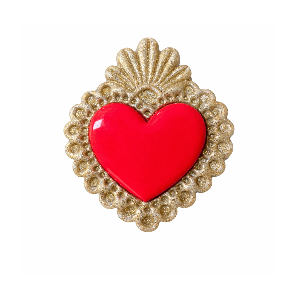 Broche coeur ex-voto