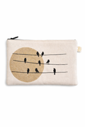 Trousse sérigraphie soleil et moineaux
