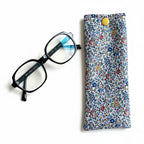 Étui à lunettes liberty bleu et vert