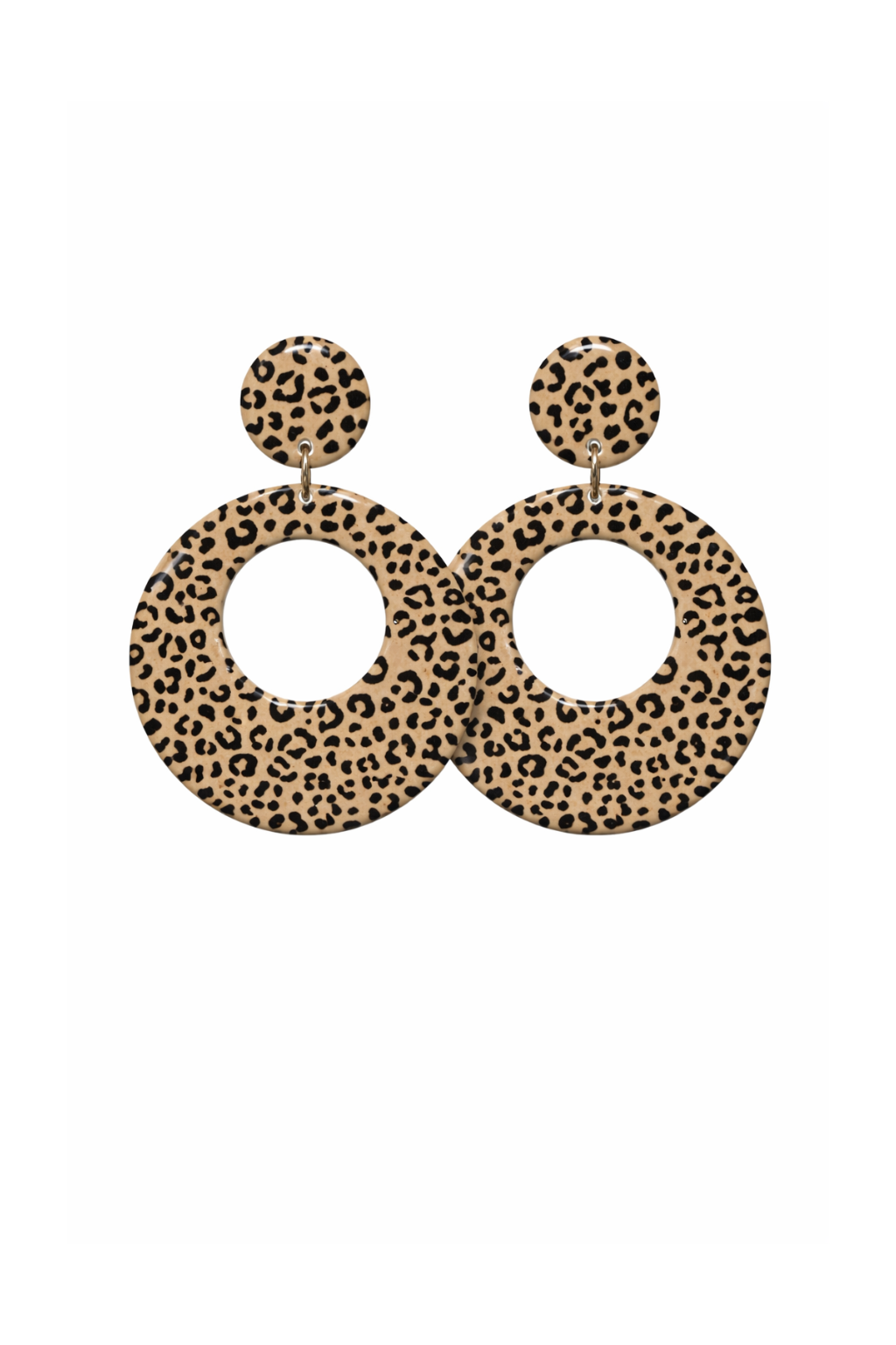 Boucles d'oreilles grand format leopard classique