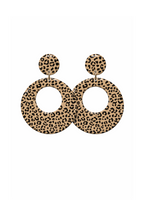 Boucles d'oreilles grand format leopard classique