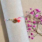 Bracelet en cordons Liberty fluo