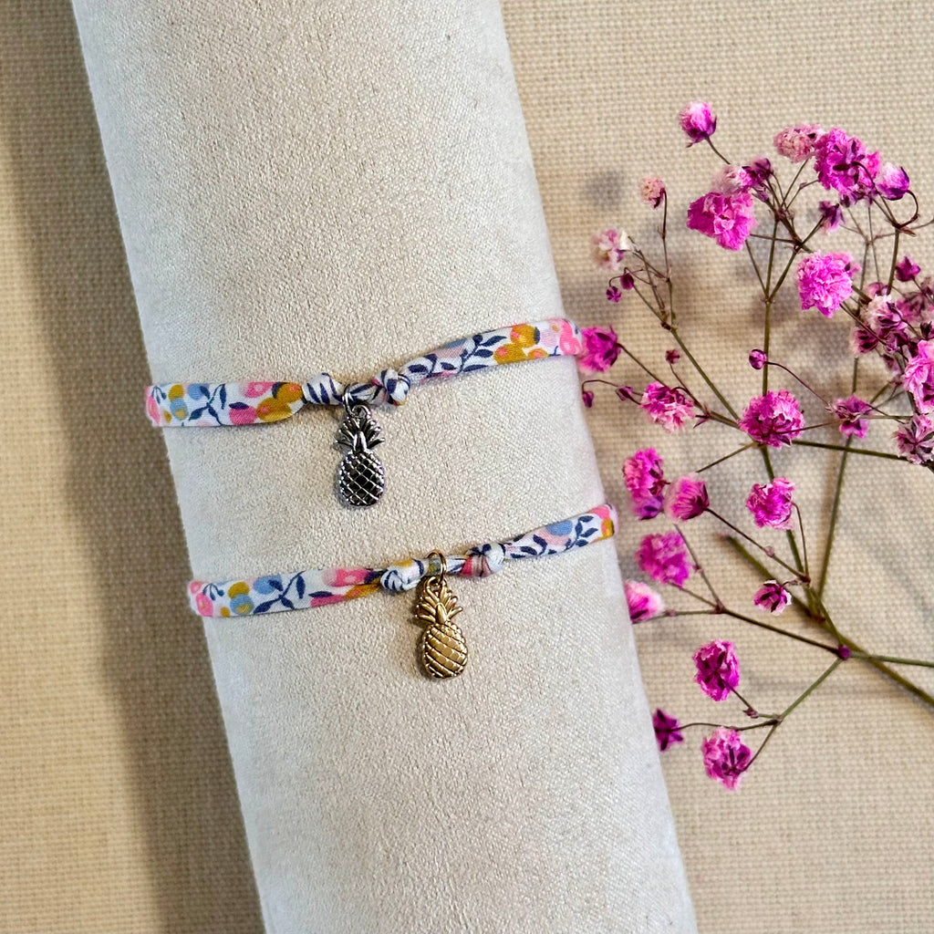 Bracelet en cordons Liberty ananas