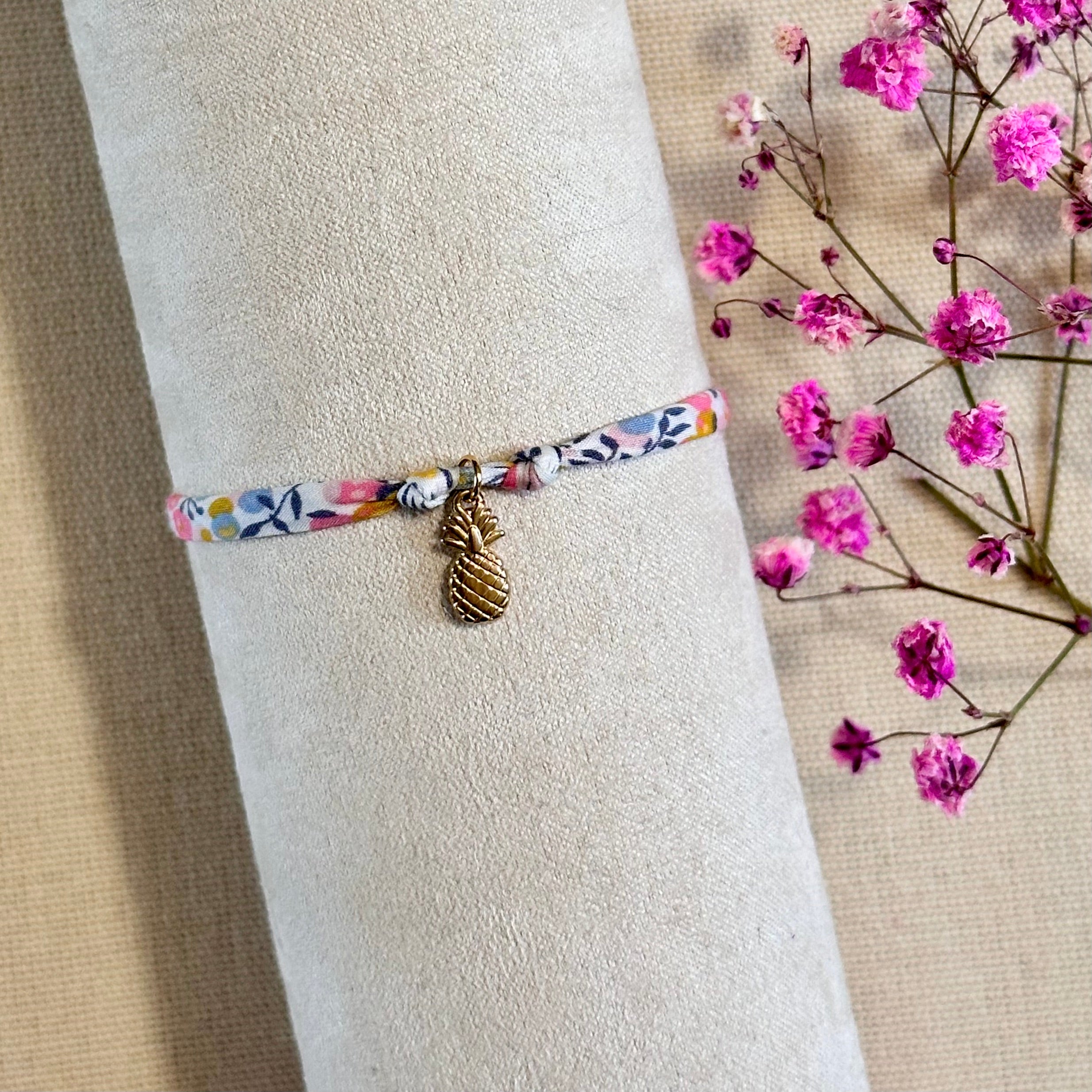 Bracelet en cordons Liberty ananas
