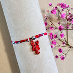 Bracelet en cordons Liberty rouge