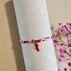 Bracelet en cordons Liberty rouge