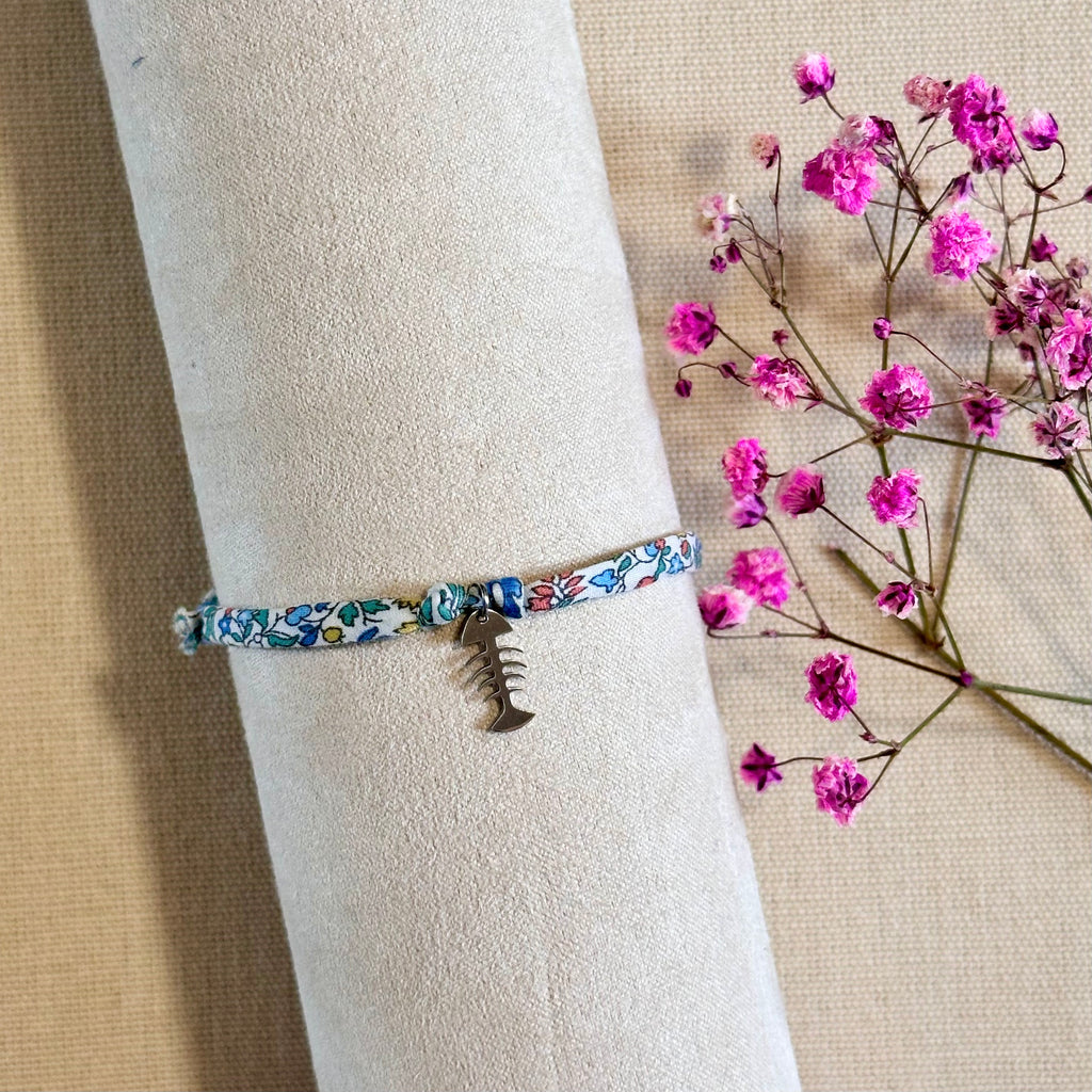 Bracelet en cordons Liberty arête de poisson