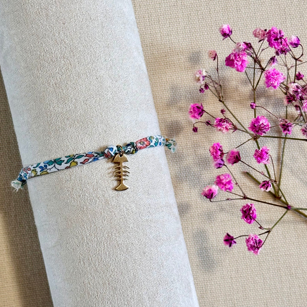 Bracelet en cordons Liberty arête de poisson