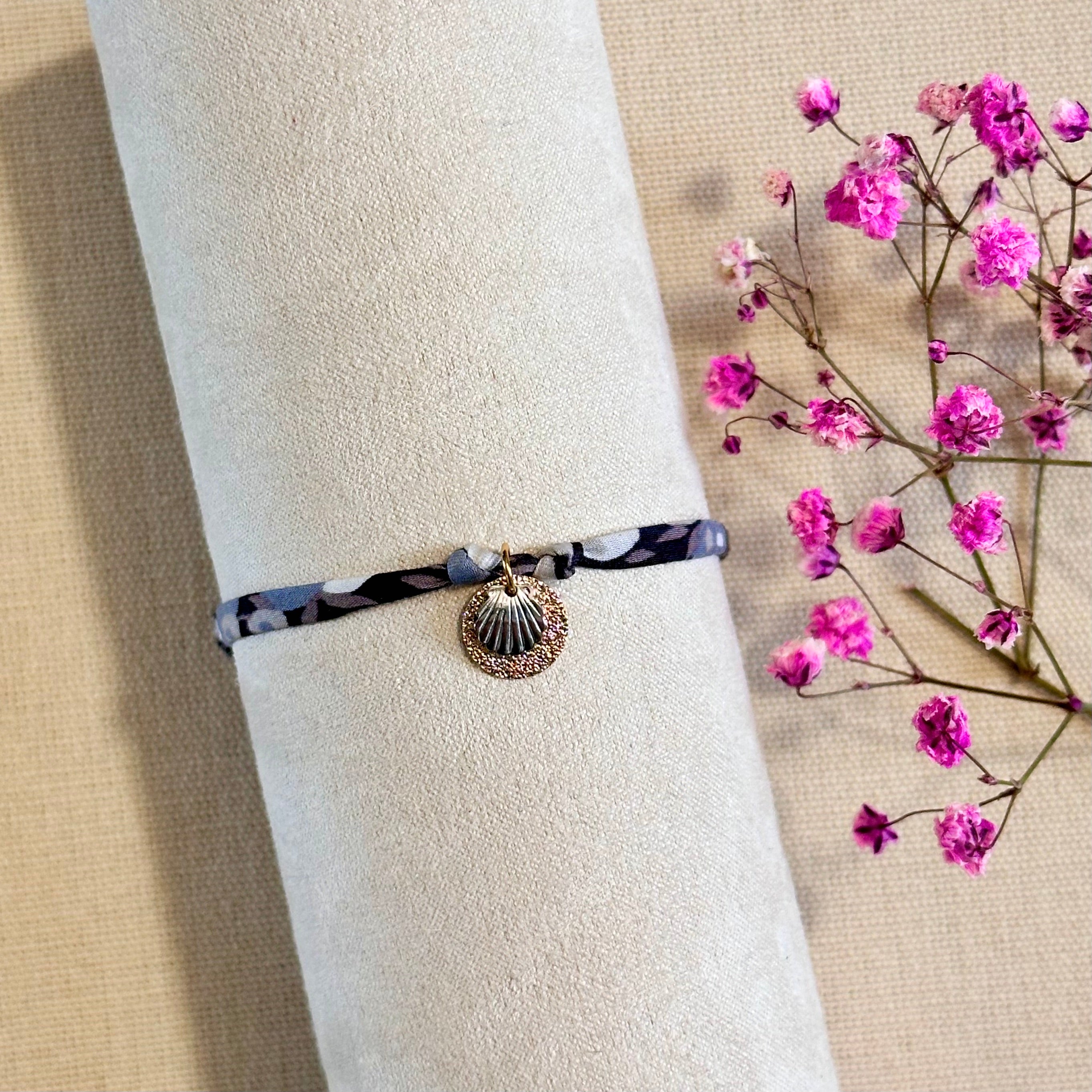 Bracelet en cordons Liberty tons neutres