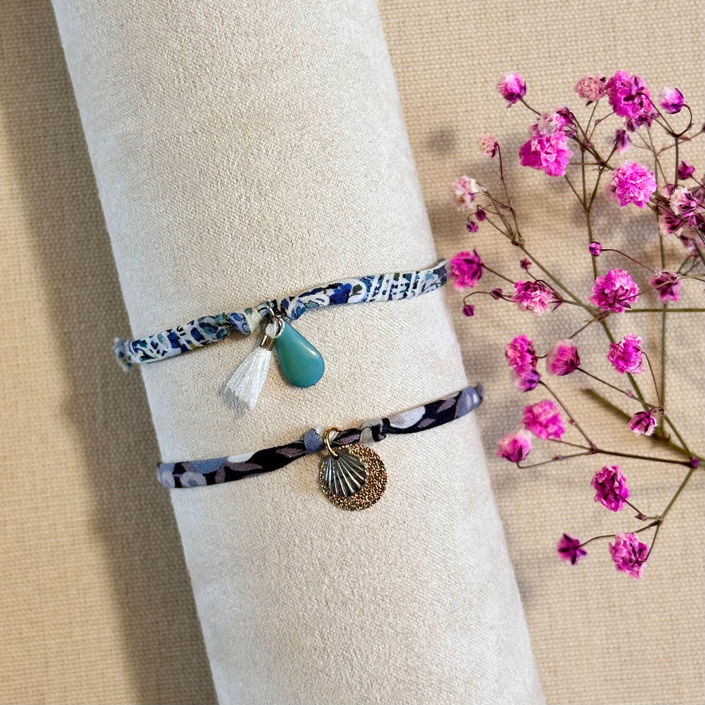 Bracelet en cordons Liberty tons neutres