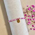 Bracelet en cordons Liberty et coquillage