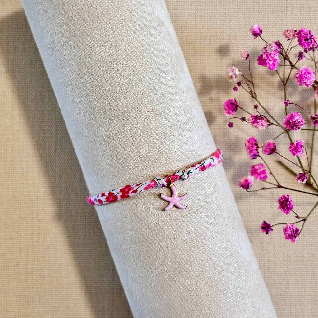 Bracelet en cordons Liberty et étoile de mer