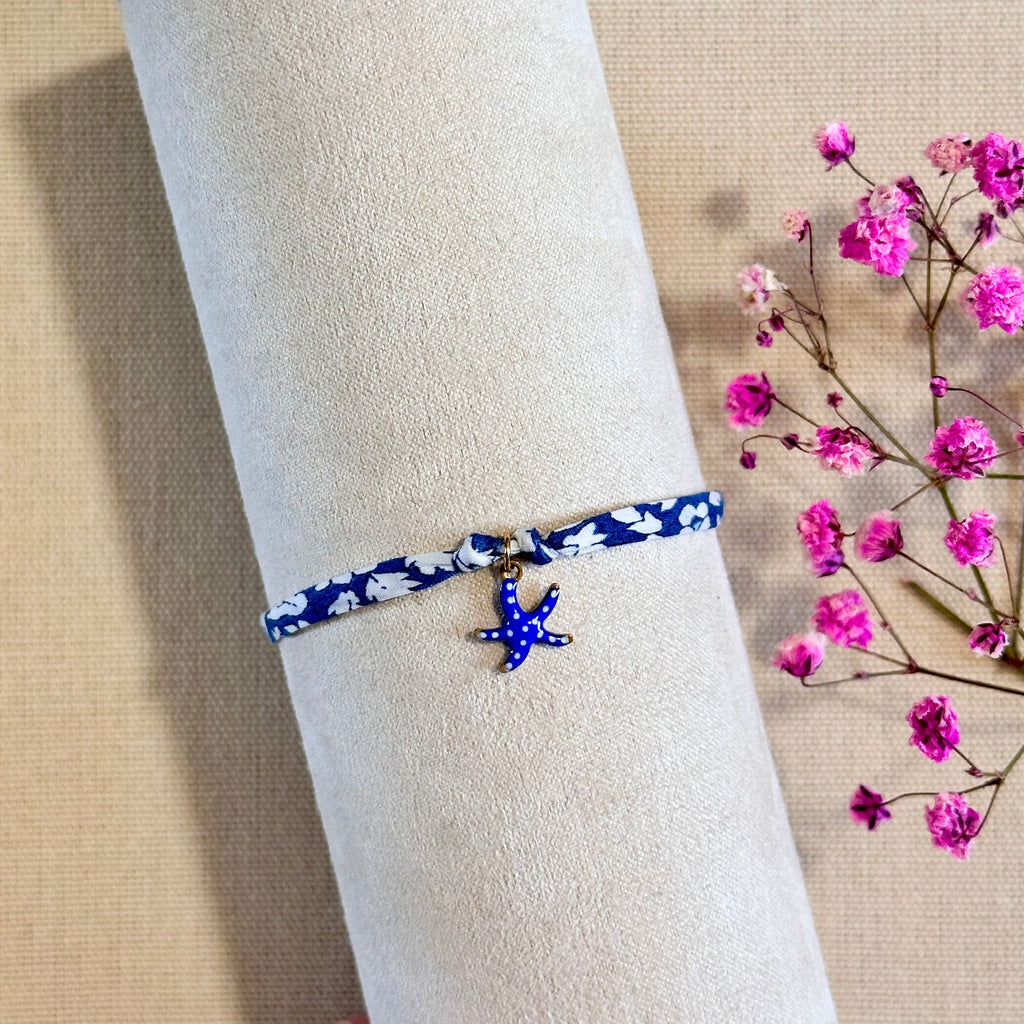 Bracelet en cordons Liberty et étoile de mer