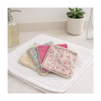 Lot de 4 lingettes démaquillantes fleurs