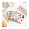 Lot de 4 lingettes démaquillantes petites fleurs