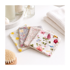Lot de 4 lingettes démaquillantes petites fleurs