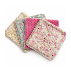 Lot de 4 lingettes démaquillantes fleurs