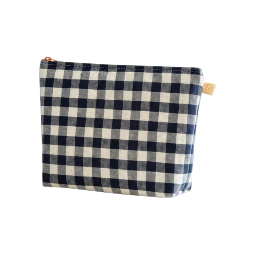 Trousse de toilette vichy bleu
