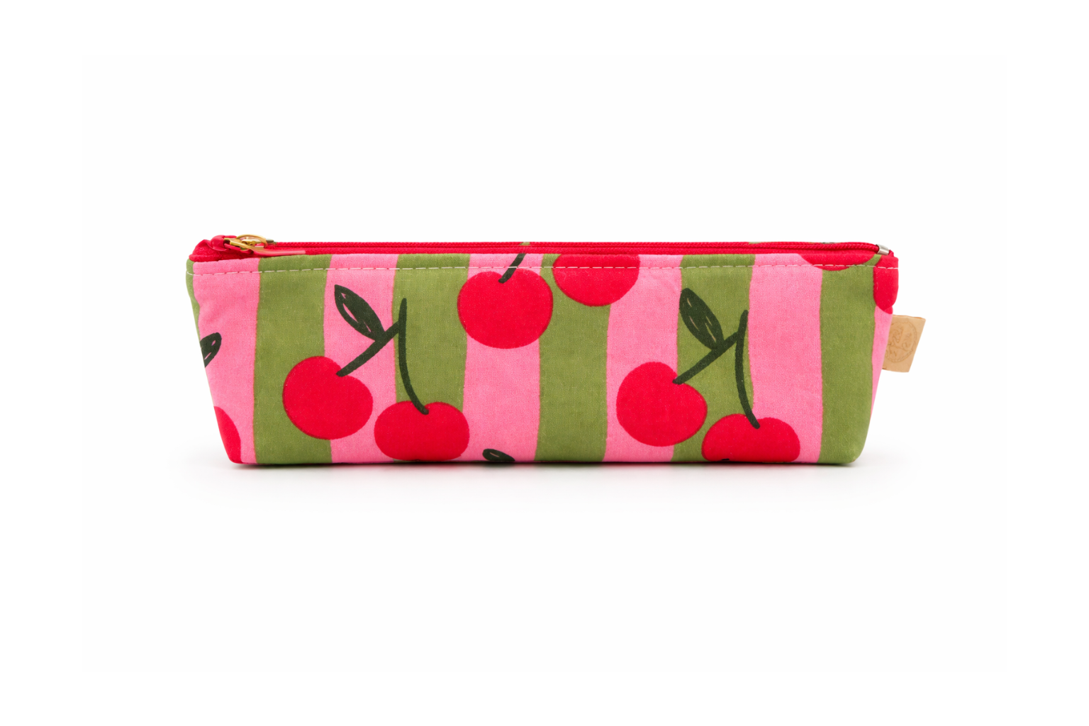 Trousse format école grosses rayures et cerises