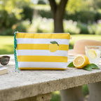 Trousse de toilette rayures et citron