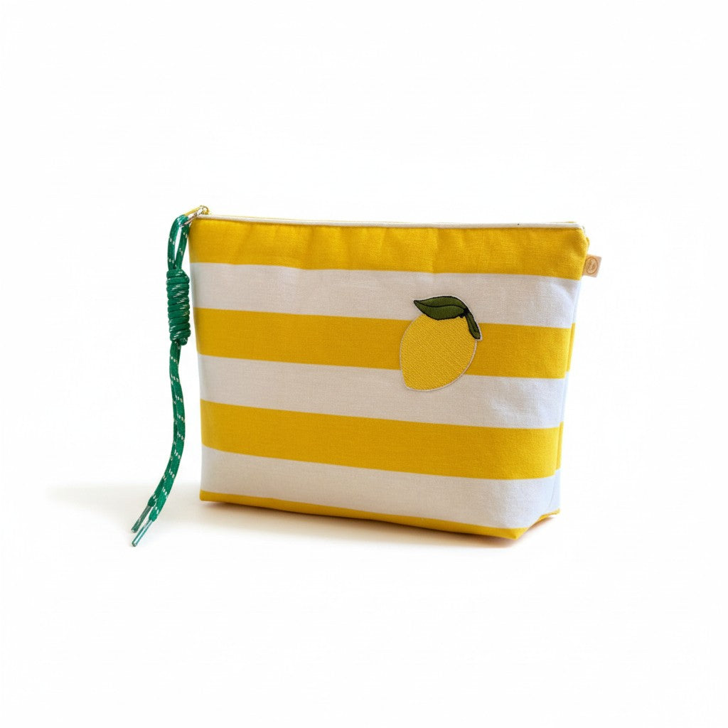 Trousse de toilette rayures et citron