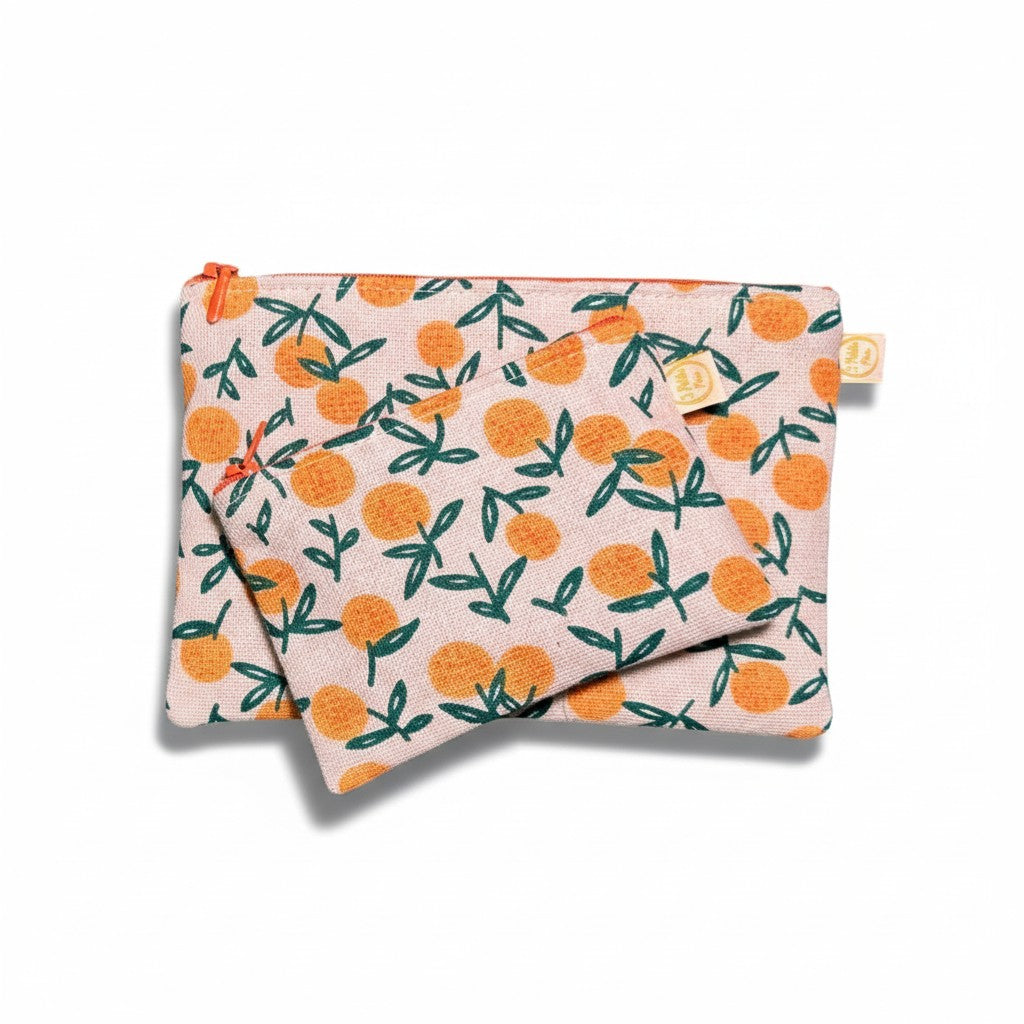 Trousse lin et oranges