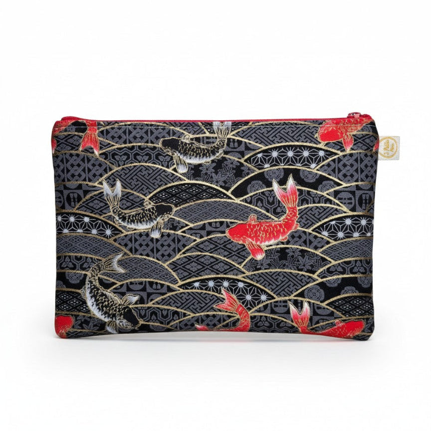 Trousse tissu japonais carpes