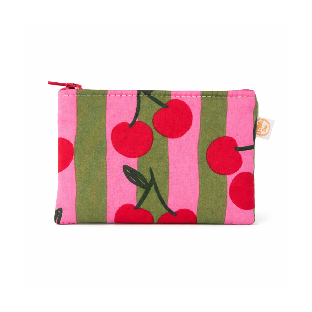 Trousse rayures et cerises