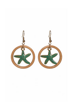 Boucles d'oreilles étoiles de mer et anneau