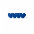 Barrettes coeurs verts ou bleus