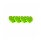 Barrettes coeurs verts ou bleus
