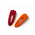 Barrettes rouge ou orange