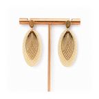 Boucles d'oreilles galets à pois et apprêt art déco