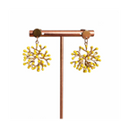 Boucles d'oreilles pendante graphiques jaunes