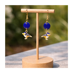 Boucles d'oreilles oiseaux bleus