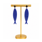 Boucles d'oreilles poissons bleues