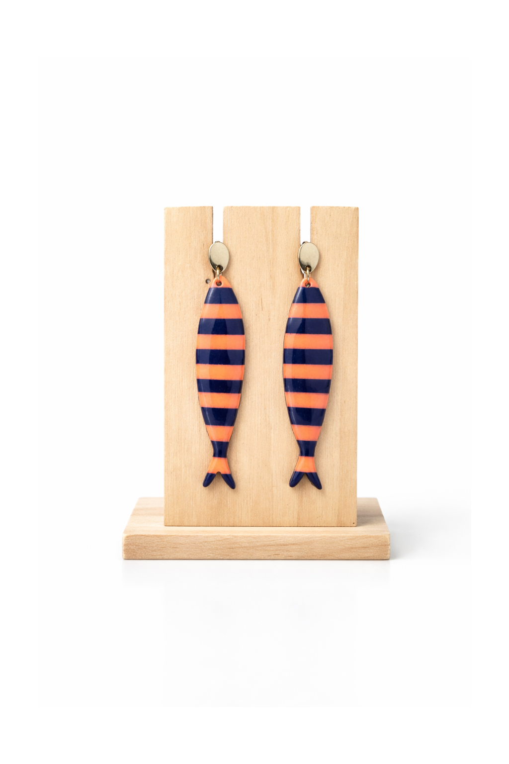 Boucles d'oreilles poissons rayures