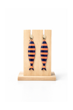 Boucles d'oreilles poissons rayures