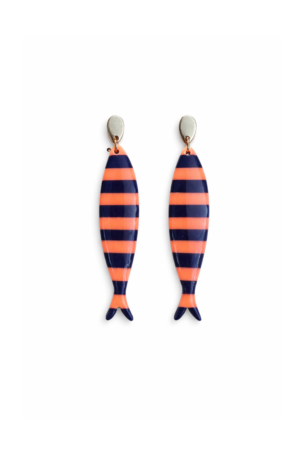 Boucles d'oreilles poissons rayures