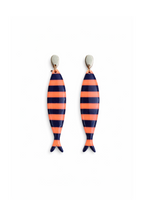 Boucles d'oreilles poissons rayures