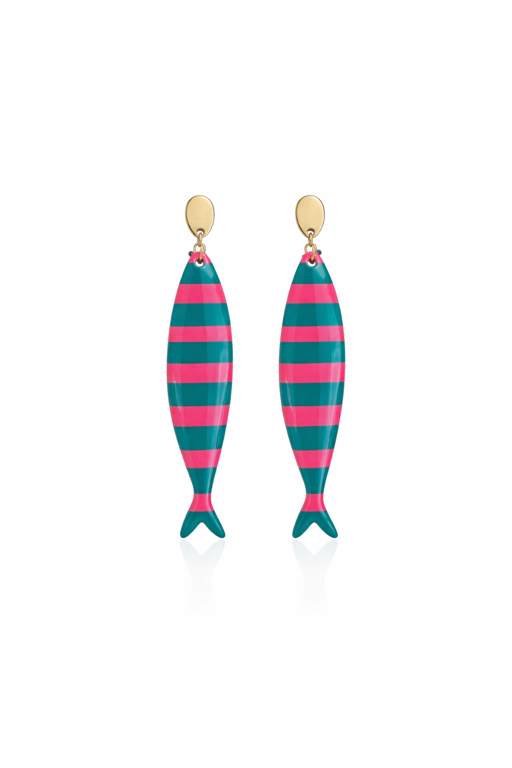 Boucles d'oreilles poissons rayures