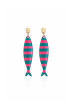 Boucles d'oreilles poissons rayures
