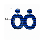 Boucles d'oreilles grand format rayures